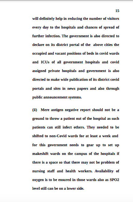 HC directs the UP government to take the following steps immediately in the cities of Lucknow, Prayagraj, Varanasi, Agra, Kanpur Nagar, Gorakhpur and Jhansi #COVID19