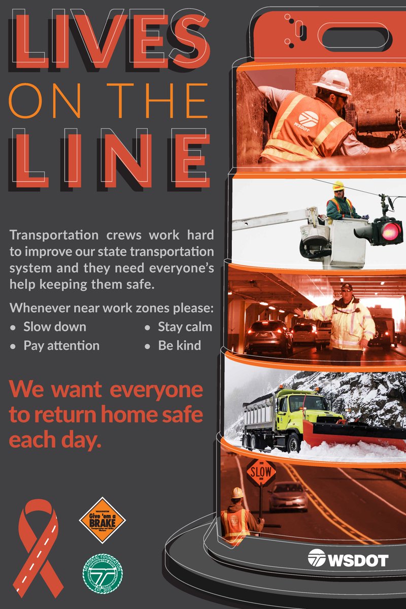 WATruckingAssn's tweet image. Support the men and women working to improve your highways, roadways and streets by #GoingOrange for Work Zone Safety Week. These workers could be your family, friends or the neighbor down the street. Help us encourage everyone to pay attention in work zones and help save lives.