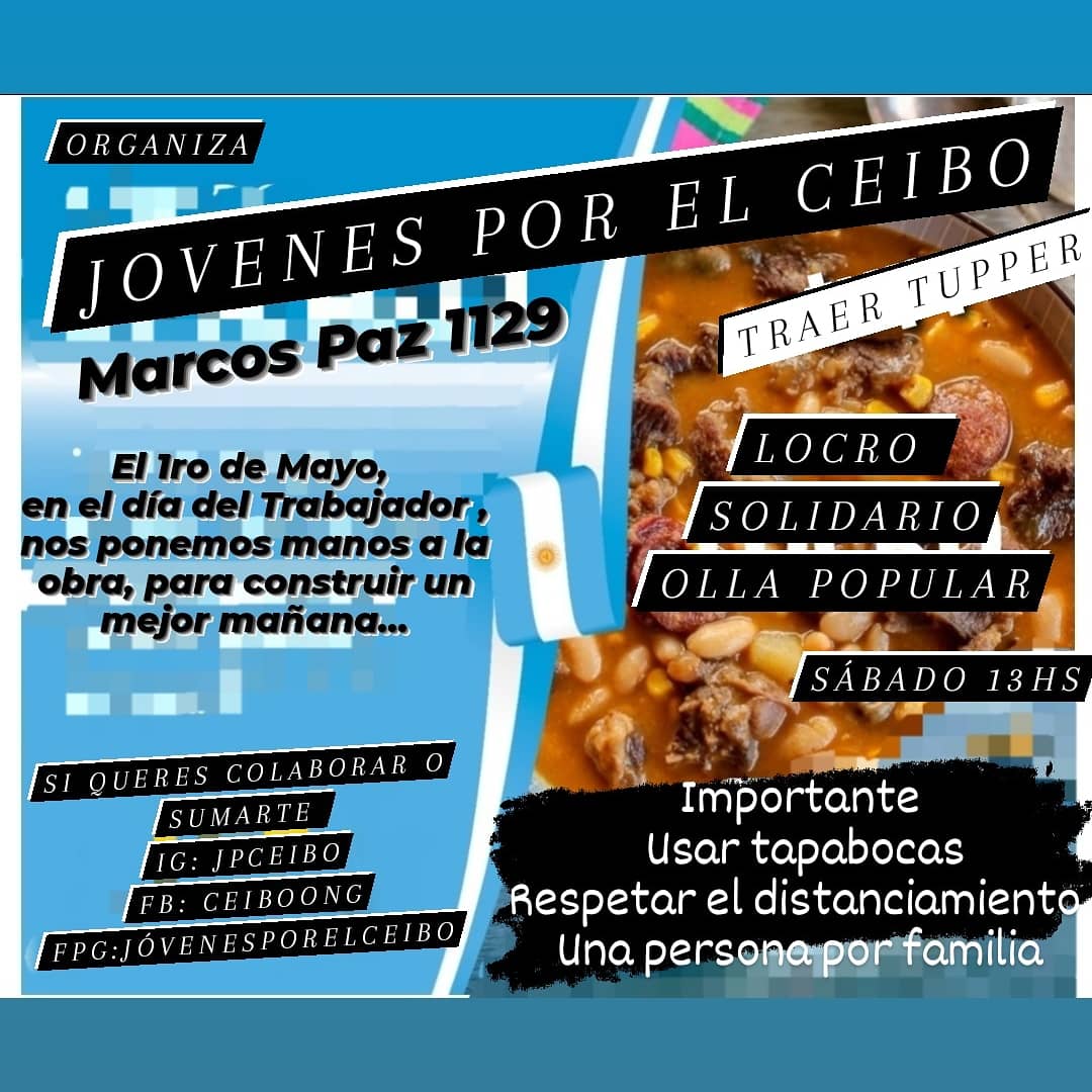 JCeibo's tweet image. #solidaridadypandemia 
Al covid lo vencemos entre todos... Trabajando el 1ro de Mayo para y con los vecinos para salir adelante.