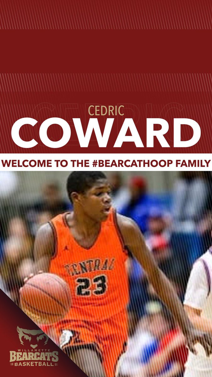 WillametteMBB's tweet photo. Please join us in welcoming #CedricCoward to the #BearcatHoop family! https://t.co/7oWNAhxyM5