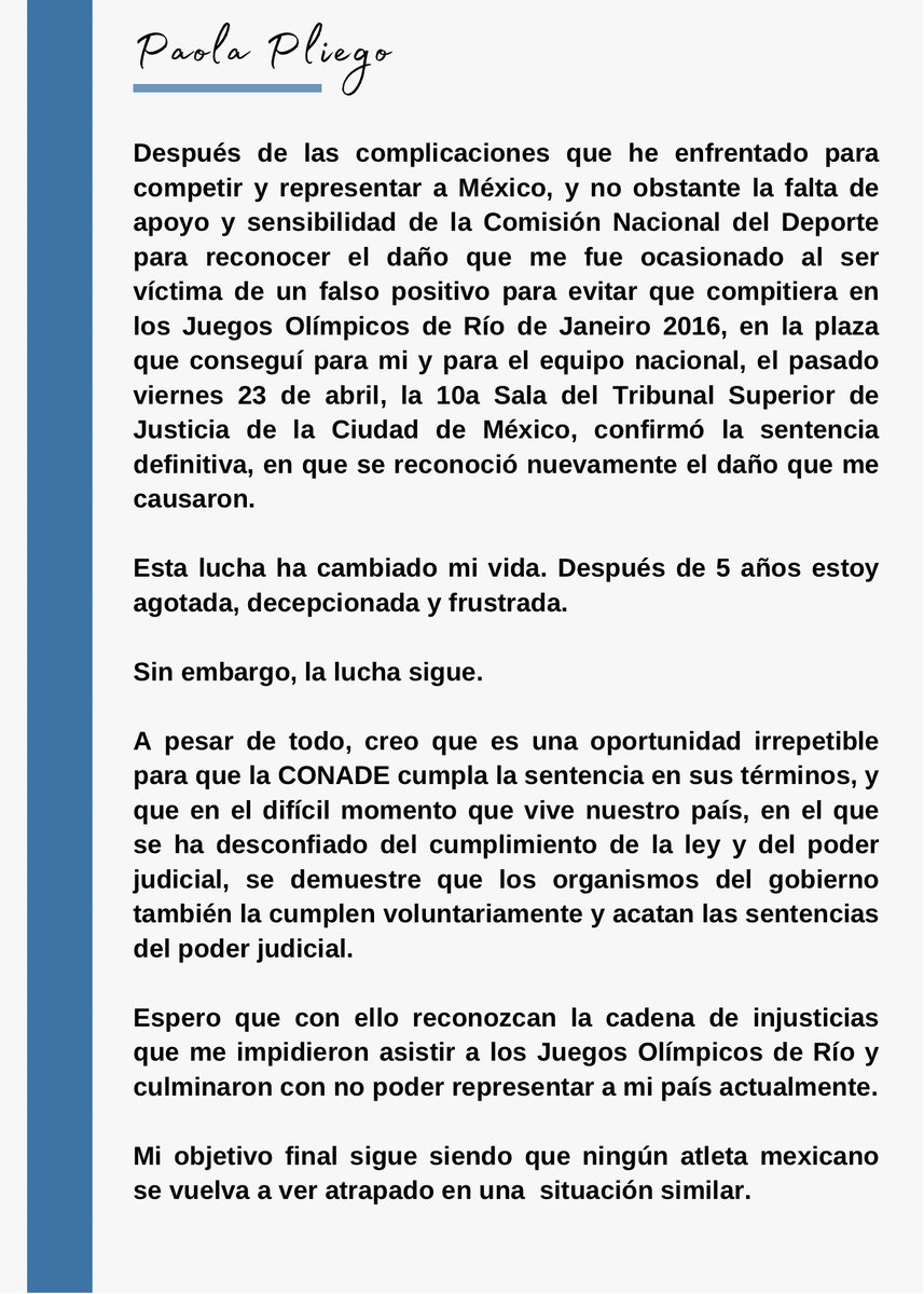 Comunicado @CONADE <a href="/AnaGGuevara/">AnaGuevara</a> <a href="/lopezobrador_/">Andrés Manuel</a>