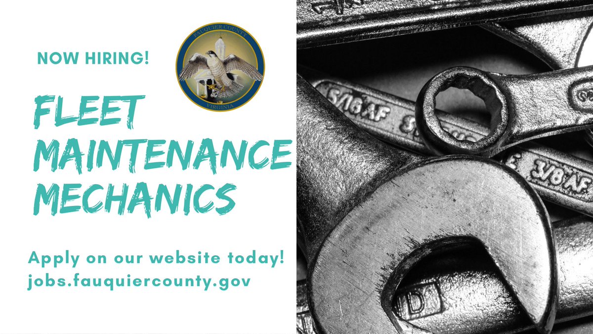 FauquierJobs's tweet photo. Full time job opportunities now available! Tools, uniforms, &amp; all PPE provided! Excellent benefits package! https://t.co/xm8eNOACP1 #Mechanic #Automotive #Vehicle #Maintenance #Fauquier #Jobs https://t.co/0Io9MqWYpB