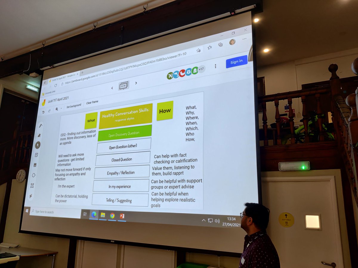 Great <a href="/Faculty_HCS/">Faculty of Healthy Conversation Skills</a> MECC Healthy Conversations Skills session with <a href="/_UoW/">University of Winchester</a> staff today #FacultyHCS and great to see <a href="/EmUjjol/">Em Rahman MSc EuHP</a> in the flesh!