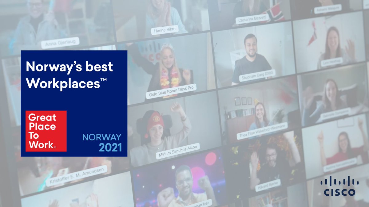 Snorre Kjesbu (@kjesbusnorre) on Twitter photo How do I know <a href="/Webex/">Webex</a> is the connective tissue in a company's culture? When the Oslo office earns #1 Great Place to Work in Norway after a crazy year! It’s a proud moment for the office that designs #webexdevices. #WeAreCisco #BestWorkplaces21 <a href="/ChuckRobbins/">Chuck Robbins</a> <a href="/jpatel41/">Jeetu Patel</a> <a href="/javed_khan/">Javed Khan</a> How do I know <a href="/Webex/">Webex</a> is the connective tissue in a company's culture? When the Oslo office earns #1 Great Place to Work in Norway after a crazy year! It’s a proud moment for the office that designs #webexdevices. #WeAreCisco #BestWorkplaces21 <a href="/ChuckRobbins/">Chuck Robbins</a> <a href="/jpatel41/">Jeetu Patel</a> <a href="/javed_khan/">Javed Khan</a>