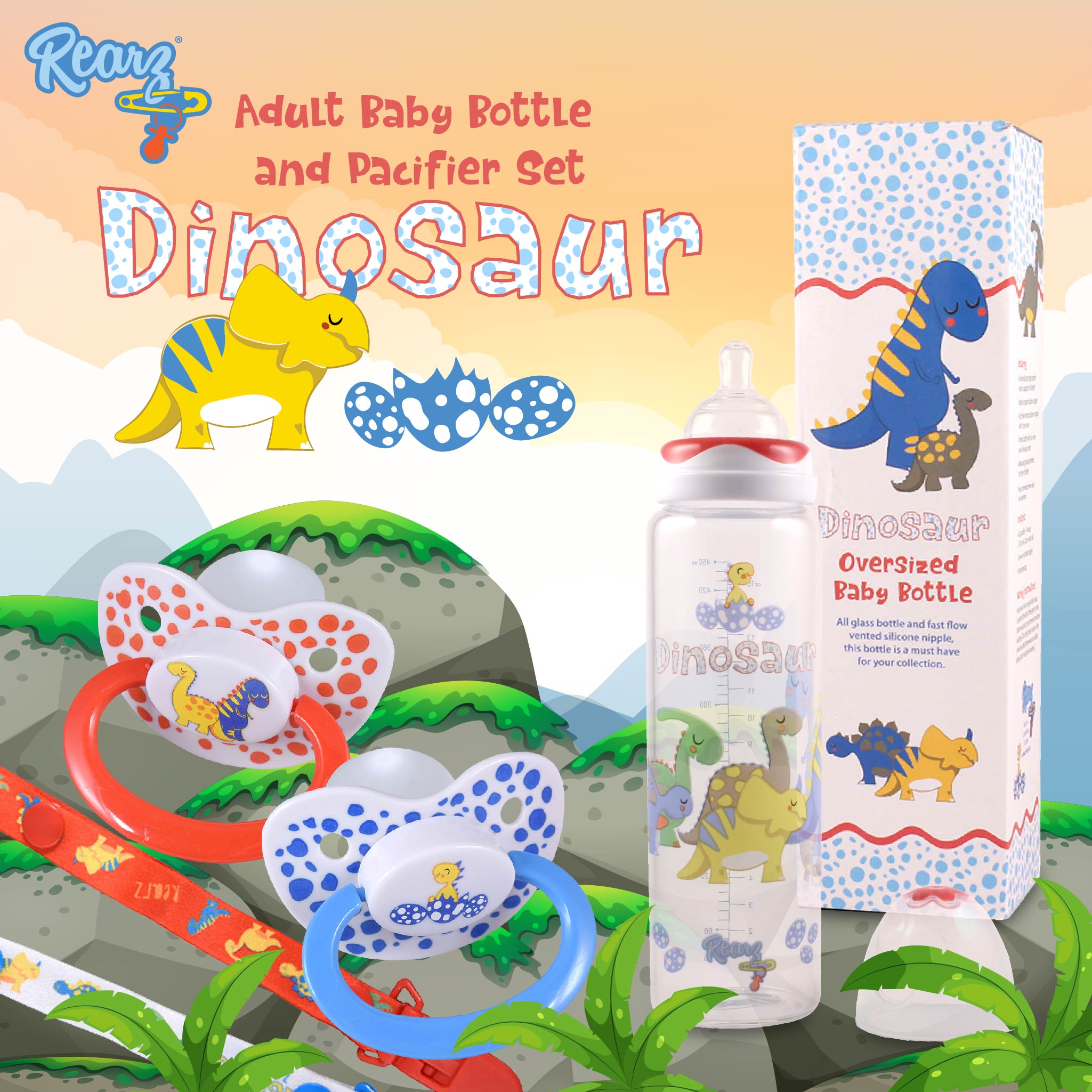 Rearz Dinosaur adult baby bottle 