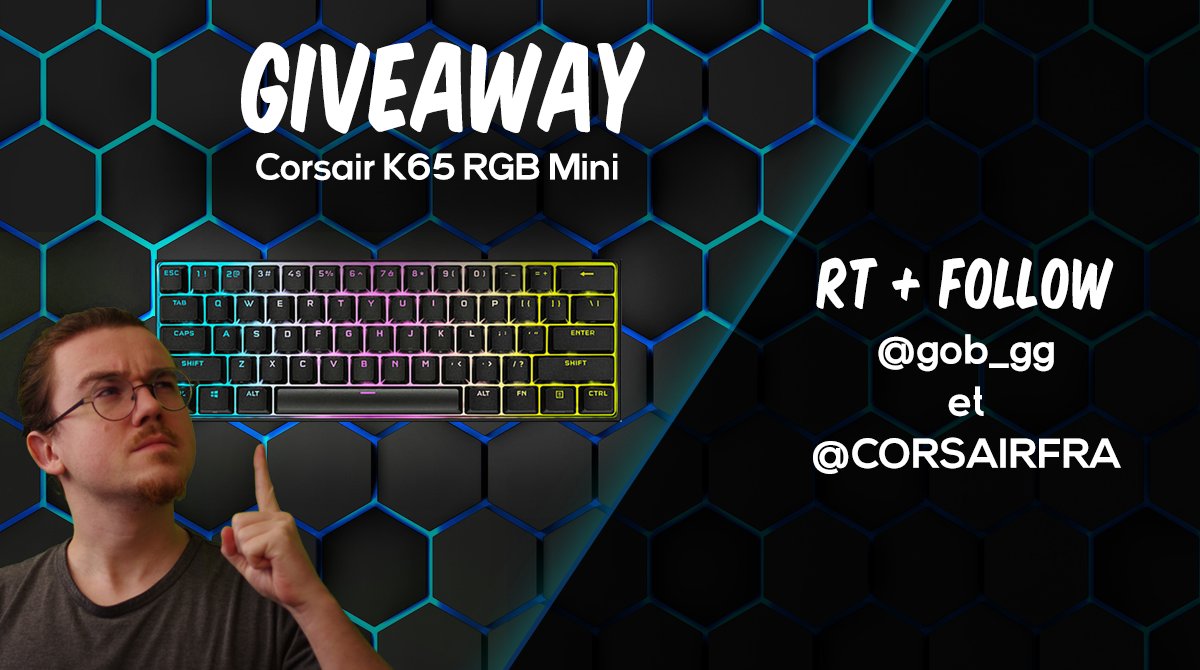GoB_GG's tweet image. GIVEAWAY qui fait plaisir ! 

Je vous fait gagner le nouveau MINI clavier de Corsair  !

Pour ça il suffit de RT + Follow @CORSAIRFRA et moi-même !

Tirage au sort le 30/04 ! 

Bonne chance :D