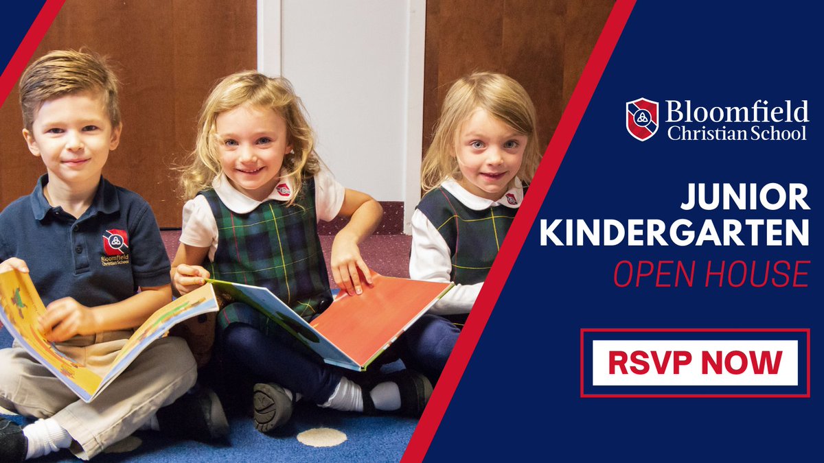Prospective Jr. Kindergarten students &amp; their parents are invited to learn more about how wonder &amp; discovery fuels our students' imaginations at Bloomfield Christian School on Sat, 5-8 @ 10AM. 
 
Limited openings. Register now!
 
hubs.ly/H0L1MQY0