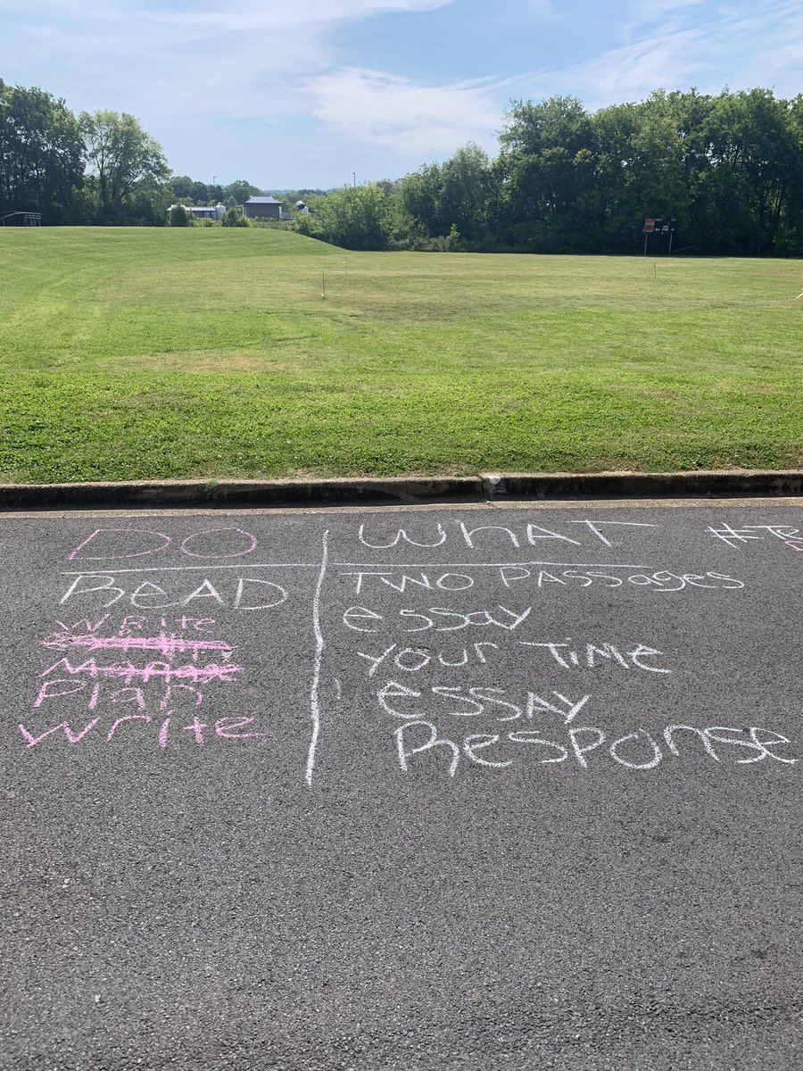 Pulling apart the prompt with some great <a href="/HustlinTigers/">The Howard School</a> English 10 students while enjoying the weather!