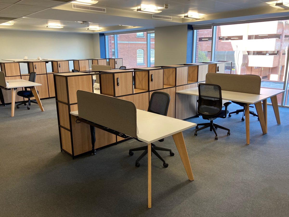 bof_furniture's tweet photo. The workplace was already changing, but COVID has accelerated the need to adapt to a ‘Post COVID Workplace’. A recent installation @universityofleeds showing the type of product that supports the work environment https://t.co/3QikdwwDvL