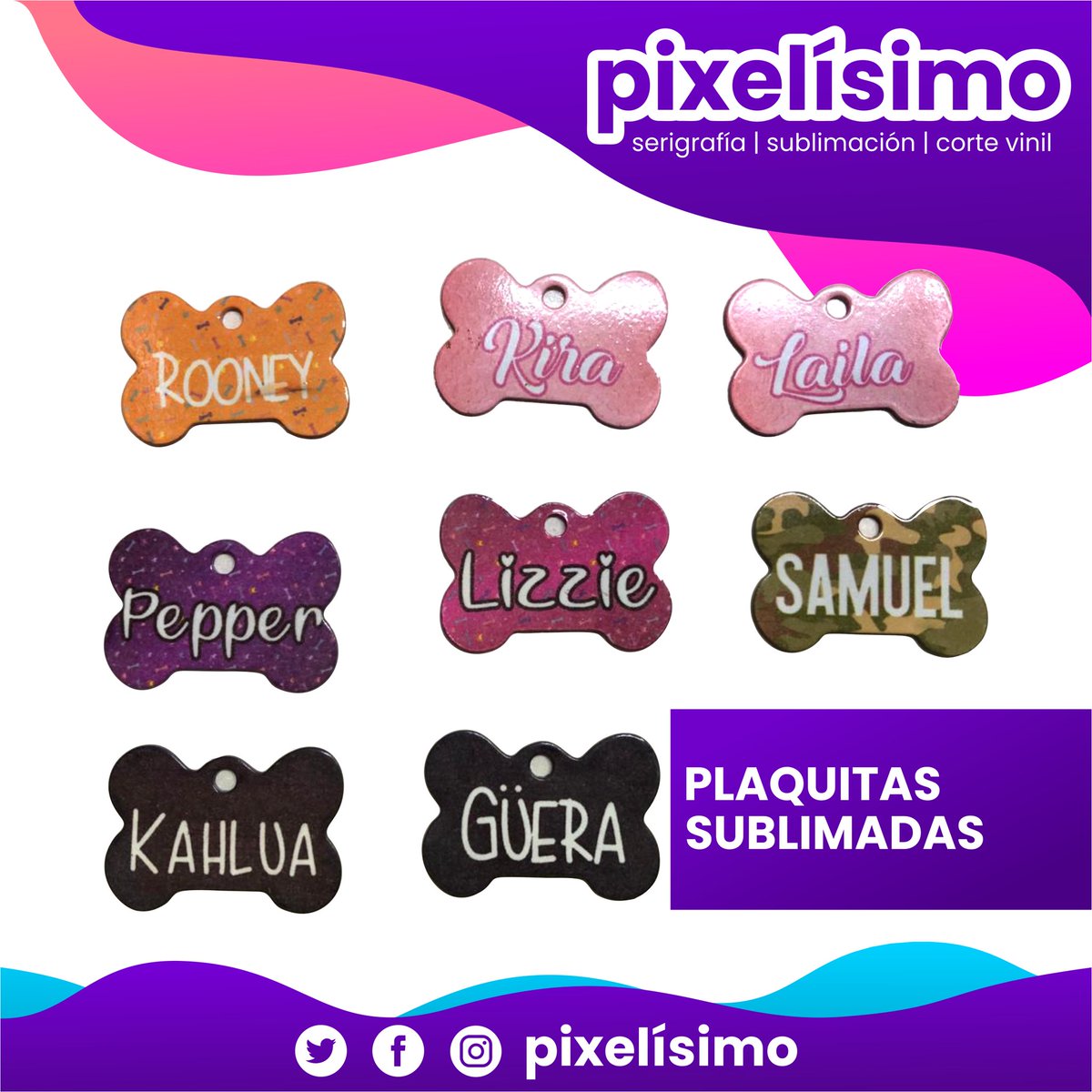 pixelisimo's tweet image. 🎉♦️En pixelísimo, contamos con una gran variedad de artículos para tu fiesta o negocio ♦️🎉

✔️ Plaquitas para mascota sublimada con el diseño de tu preferencia 😍

m.facebook.com/pixelisimo/

#Xalapa #pixelísimo #sublimación