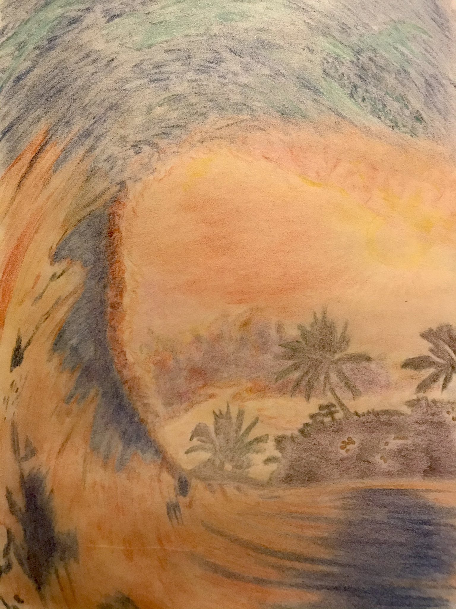 じゅうた 夕日に染まる波 イラスト 鉛筆画 色鉛筆画 風景画 夕日 波 絵描きさんとつながりたい 絵描きさんと繋がりたい 絵描きさんと仲良くなりたい イラスト好きさんと繋がりたい T Co Zpehkmrsd4 Twitter