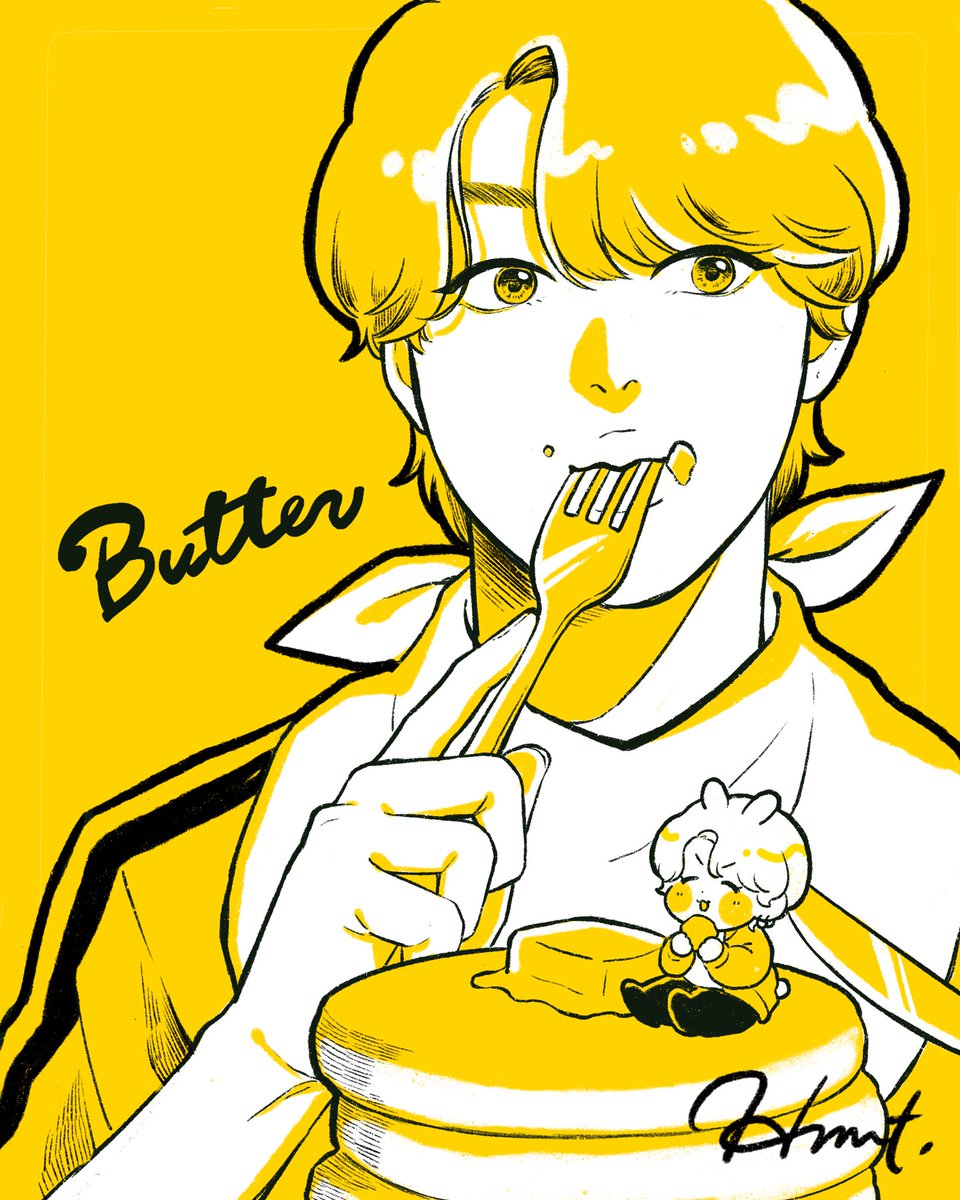 「💛🥞𝑩𝒖𝒕𝒕𝒆𝒓🍞💛

#BTS_Butter  #BTSA」|Hrmt.のイラスト