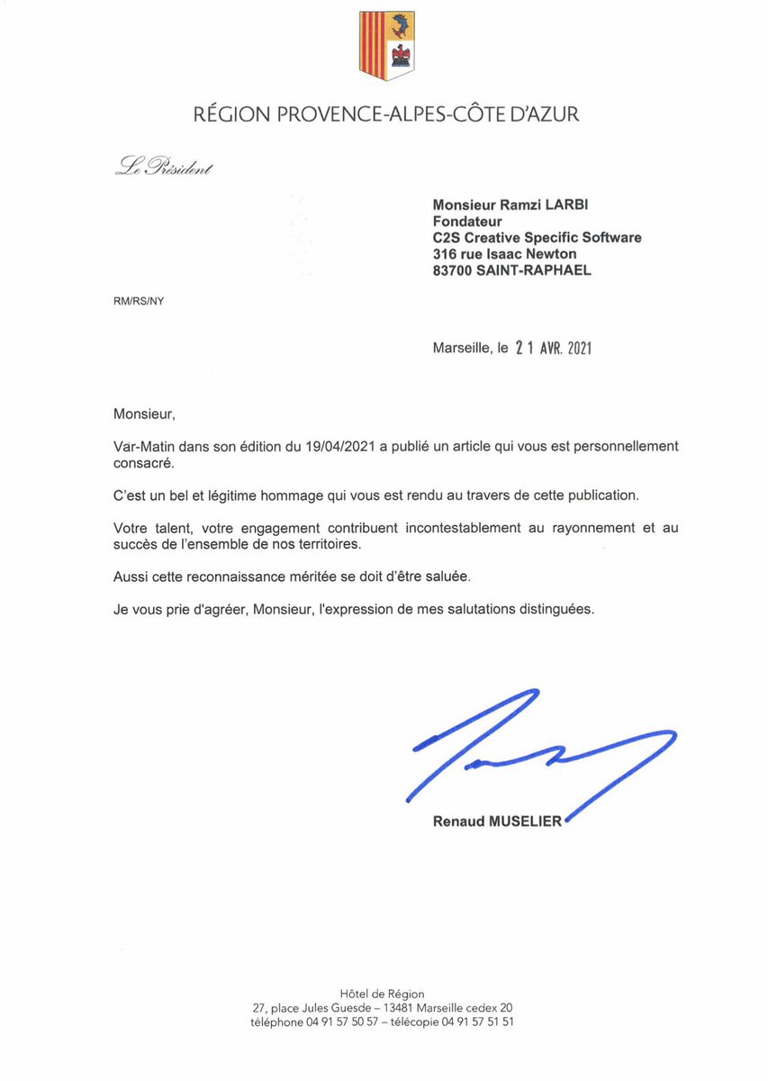 VACbyC2S's tweet photo. Merci Mr @RenaudMuselier  pour ce beau compliment à notre dirigeant mais aussi à nos équipes sans qui cela ne serai pas possible ..👏🏽👏🏽👏🏽 https://t.co/Zonxsr2nVX