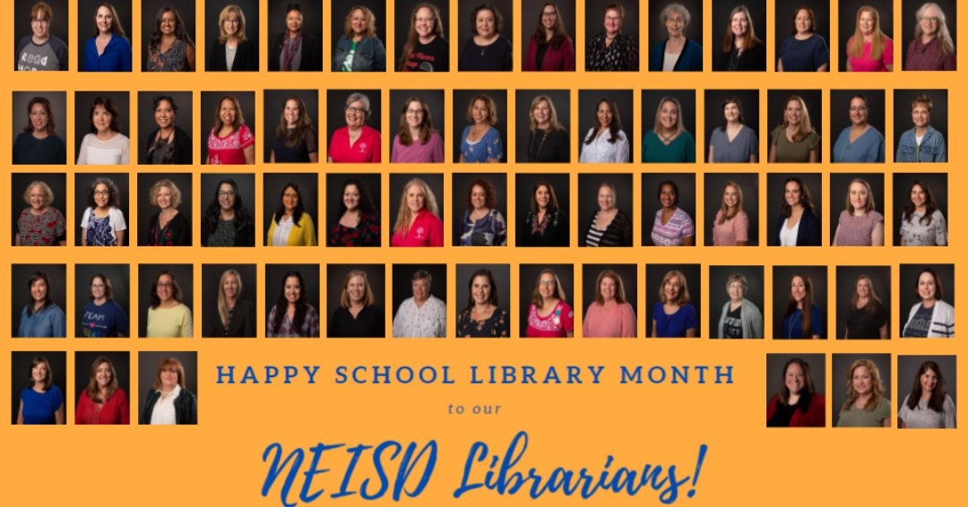NEISD Library Srvcs. (@neisdlibrary) on Twitter photo April is almost gone, but it's not too late to wish our magical <a href="/NEISD/">North East ISD</a> Librarians a happy School Librarian Month! Thank you for your innovation, perseverance, & determination to help deliver the best education & experiences to our students! <a href="/NEISDiTech/">NEISD Instructional Technology</a> #NEISDlibs <a href="/aasl/">AASL</a> #AASLslm April is almost gone, but it's not too late to wish our magical <a href="/NEISD/">North East ISD</a> Librarians a happy School Librarian Month! Thank you for your innovation, perseverance, & determination to help deliver the best education & experiences to our students! <a href="/NEISDiTech/">NEISD Instructional Technology</a> #NEISDlibs <a href="/aasl/">AASL</a> #AASLslm