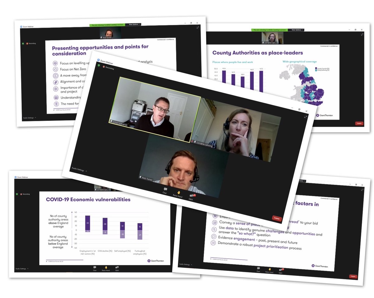 CCNOffice's tweet photo. Earlier today we held a webinar exploring county authorities' vital role in place-based economic growth and delivering the Levelling-Up and Community Renewal funds. 

👏 Thank you to @GrantThorntonUK for their insights and the over 80 attendees who watched the event. https://t.co/qTtWjFpsvQ