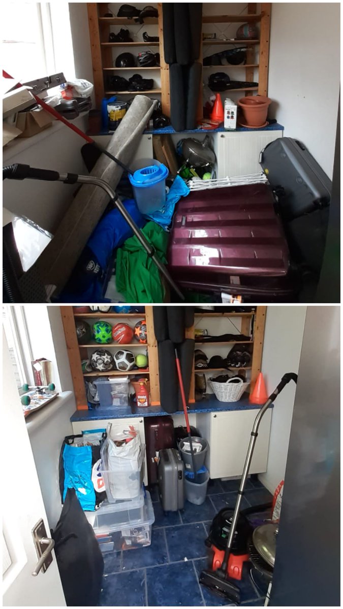 chirp_ltd's tweet photo. ✨ Quick two hour session last week.

Any sentimental items were put aside in the box to the left, and everything else was a clear "needs to stay" or "can go".

Starting on areas with few or no sentimental items can give you some "easy wins" and spur you on in your decluttering. https://t.co/p2ZrdGKb8f
