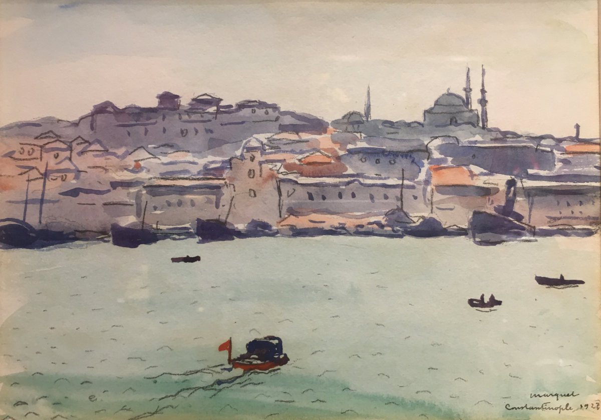 Guiguiii94's tweet photo. Pour @benjaminrandow et les membres de la team #Marquet, deux lumineuses aquarelles portuaires réalisées lors de sa croisière de 1927 en Méditerranée. Beyrouth et Constantinople, estimées 6-10.000€ chaque.

Belle vente moderne chez #Audap demain à @Drouot. https://t.co/WWQZln6y4J