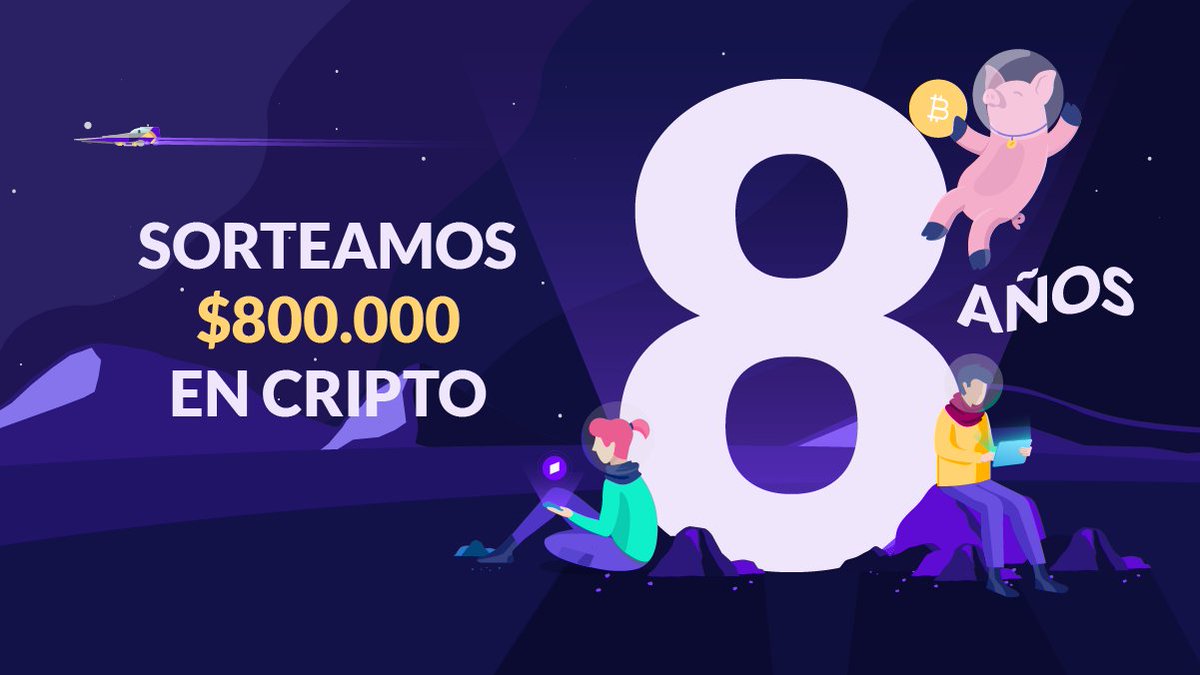 RipioApp's tweet photo. 🎉 Prometimos un sorteo... ¡Y LLEGÓ! 🎉

Solo tenés que comprar o vender desde nuestra app 📱 o web 💻 cualquiera de las #criptomonedas que tenemos en #Ripio y ya estás participando 🥳

🚨 IMPORTANTE: válido hasta las 18 hs. de este viernes 30 de abril. 

#Ripio8Años https://t.co/gvMp2ALIxY