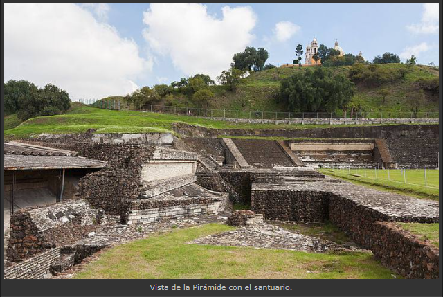 Fuentes:  https://sic.gob.mx/ficha.php?table=zona_arqueologica&table_id=80  https://es.wikipedia.org/wiki/Xelhua   https://es.wikipedia.org/wiki/Gigante_(mitolog%C3%ADa)  https://curiosmos.com/xelhua-the-giant-that-built-the-largest-pyramid-on-earth-according-to-aztec-mythology/  https://es.wikipedia.org/wiki/Diluvio_universal  https://www.lavanguardia.com/ocio/viajes/20170830/43906140682/gran-piramide-cholula-mexico-oculta-como-montana.html  https://mysteryplanet.com.ar/site/ 