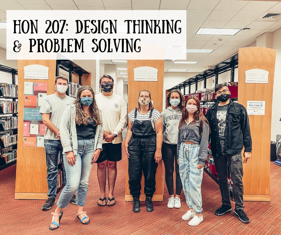 Last, but certainly not least, in our course highlights is Design Thinking and Problem solving, taught by Maggie Horvath. What she wants her students to take from this course is that everyone can look at things in new ways and solve problems in a creative way! #CampbellHonors
