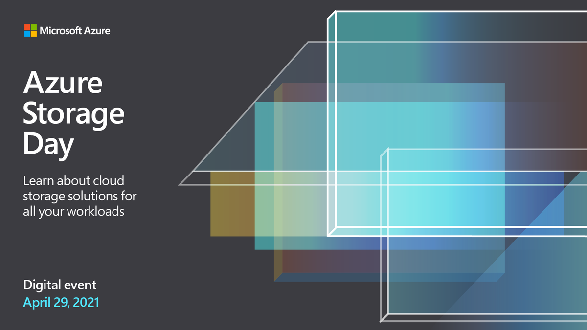 Azure's tweet image. Don’t miss #AzureStorageDay on April 29! Get answers to your storage questions and connect with product experts.
Register: msft.it/6017VcMST #Azure #AzureStorage