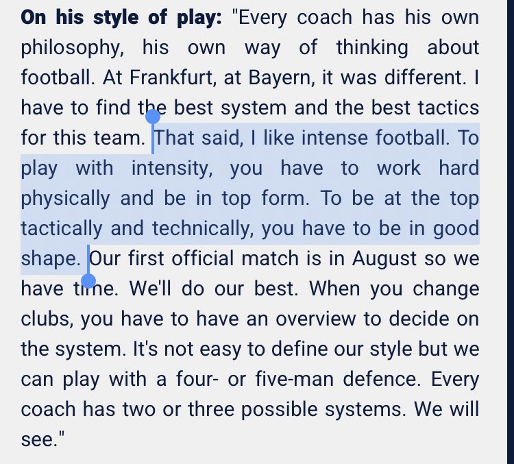 This decision to switch to offensive football was a conscious choice, as Monaco pride themselves as playing attractive football. Kovač made an explicit promise to respect the values of the club, but also warned against stubborn tactics. A blend of attack and defence suits best.