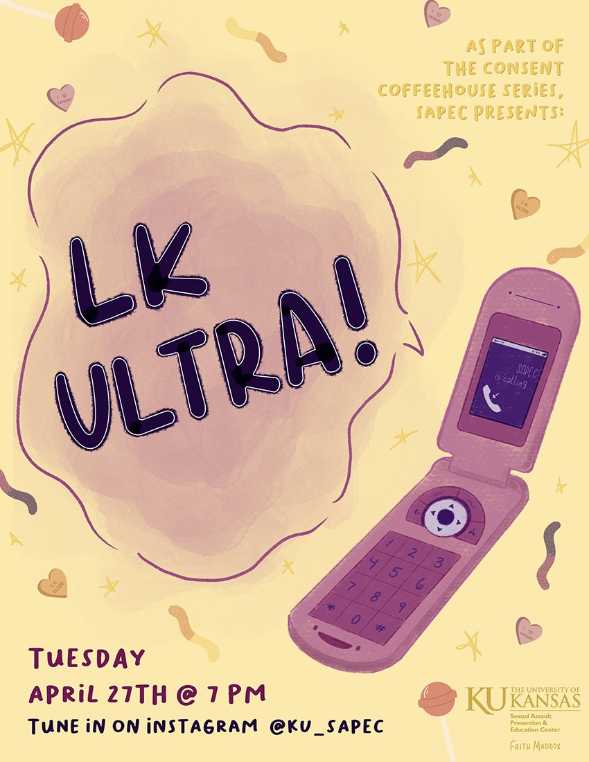 Tonight! Head on over to KU_SAPEC on Instagram at 7pm CST to join us for a live show from LK Ultra! <a href="/lk_ultra/">LK Ultra!</a> #KUSAAM