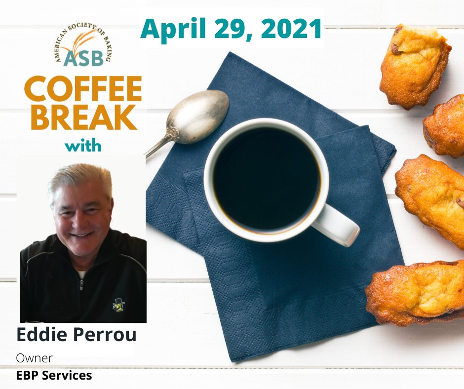 amsocbaking's tweet image. Seats still available for ASB&apos;s Coffee Break with Eddie Perrou, owner of EBP Services.
Register NOW at bit.ly/3sIB4zh
#NetworkingIsFun
