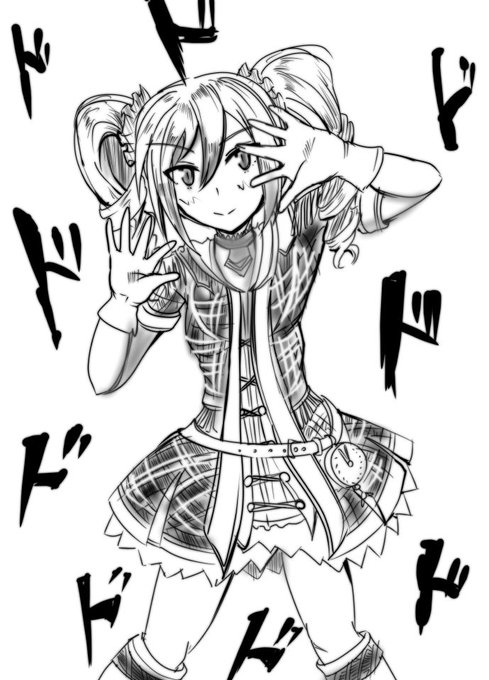 今日のラフ描きリクエスト2  アクロス・ザ・スターズ神崎蘭子 