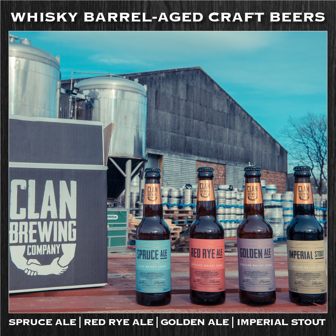 Whisky fans might find they have a particular favourite among the Clan Brewing's #craftbeer range. Each of our 4 beers has been aged in regional whisky casks chosen to enhance the beer's flavours - Islay, Highland, Lowland and Speyside. Buy online via: liquidvault.co.uk/products/clan-…