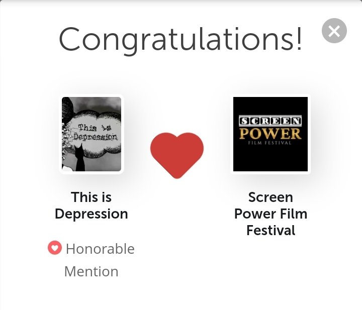 Justagirl2017x's tweet image. In 2018 I wrote @IsDepression_ to try to turn what was the worst time of my life into something good. That &quot;something good&quot; became a film...

To date she&apos;s won 4 shiny #filmawards, 1 special mention, and    now she has an honourable one 😘  youtu.be/loHMurD0jGU
#mentalhealth