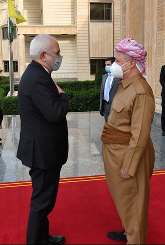 Pleased to receive Iran's Minister of Foreign Affairs, <a href="/JZarif/">Javad Zarif</a> today at the Barzani HQ where we spoke of some of the political developments as well as the challenges facing Iraq and the region as a whole.