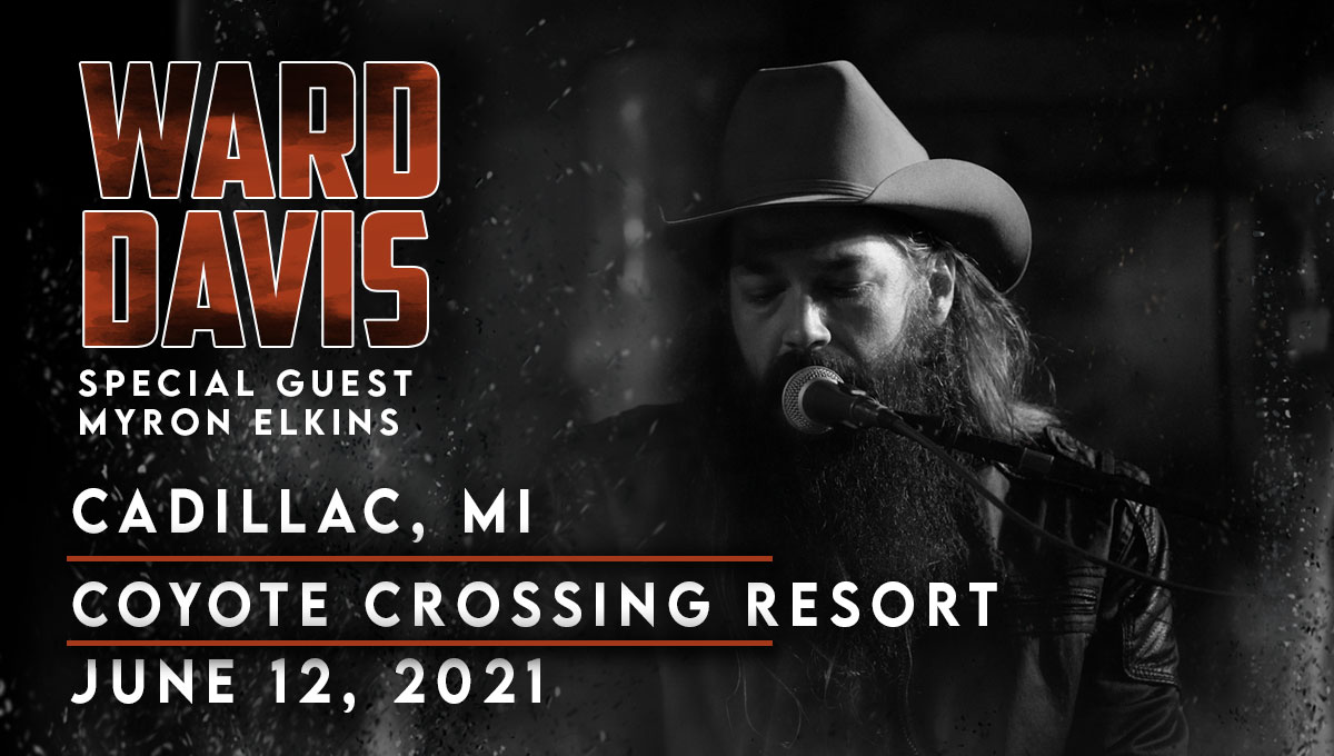 June 12 at Coyote Crossing Resort! Myron Elkins and the Dying Breed kick off the show. Let's go #CadilllacMI  tickets.warddavismusic.com/CadillacMI