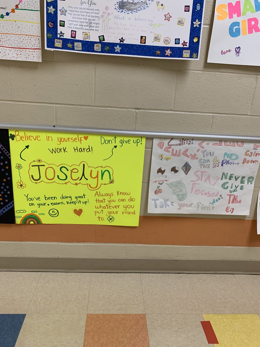 3rd-grade families created inspirational and motivational posters for their students ahead of state testing this week! Good Luck Harrison 3rd graders! Time to shine! <a href="/LkwdSchools/">Lakewood OH Schools</a>