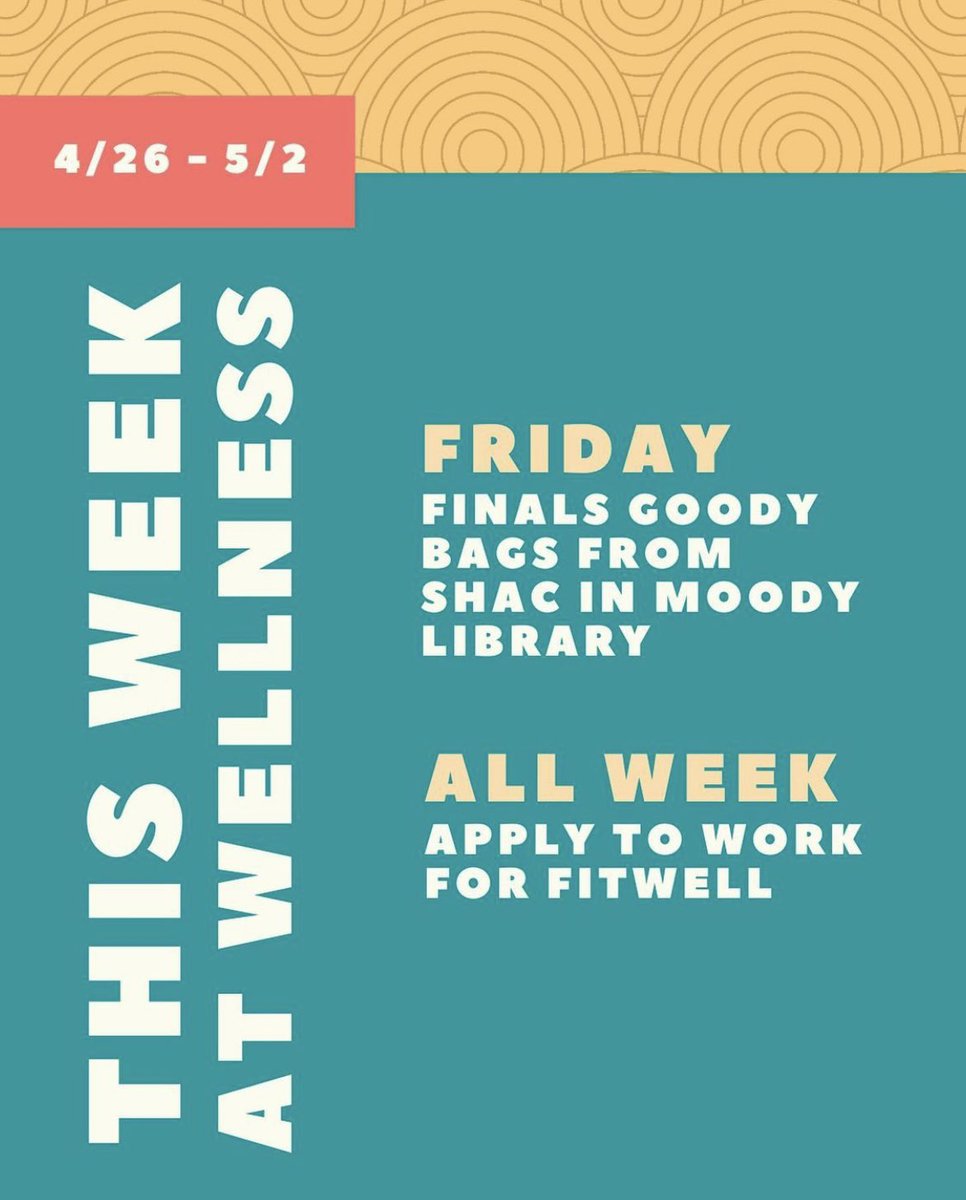 Happy Tuesday, Bears! 🐻 Check out our instagram for more details regarding each of the events going on this week!