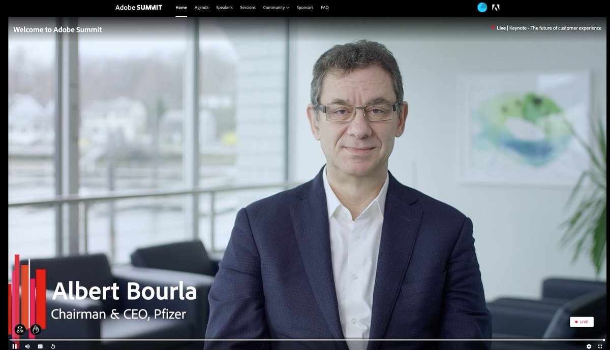 CEO of <a href="/pfizer/">Pfizer Inc.</a>, Albert Bourla, talks at #AdobeSummit about the journey to developing a COVID-19 vaccine." To make the impossible possible, you need to have thousands of people believing that they can do it. People never know what they can and cannot do."