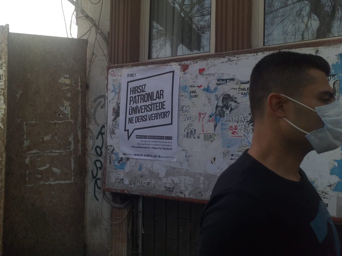 1 Mayıs’a giderken bütün yasakları delerek direnen PTT taşeron işçilerinin, Bimeks işçilerinin, Ermenekli ve Somalı madencilerin, Migros depo işçilerinin sesini sokaklara taşıyoruz.

Patronlara, kayyumlara kıyak; işçilere, gençlere yasak. Öyle mi alay komutanı?