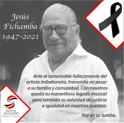 Sensible e irreparable pérdida para el país la partida de #JesusFichamba. Imbabureño que nos deja un legado enorme.

Paz en su tumba🙏