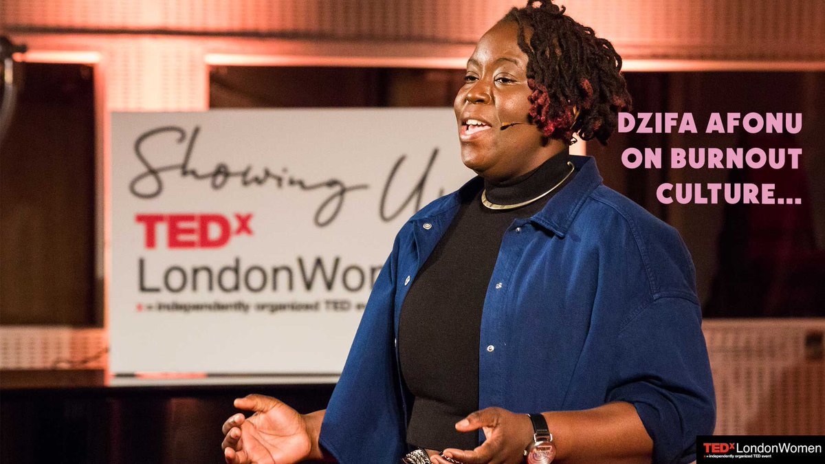 tedxlondon's tweet image. Is burnout part of our collective culture, rather than an individual experience? 

Dzifa Afonu discusses this in their #TEDxLondonWomen talk: buff.ly/3vmuhfv

#burnout #stressawareness #frontlineworkers