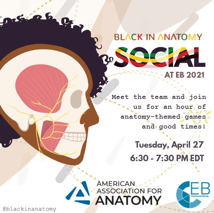 IT'S TODAY!!!

We are hearing the rumblings on Twitter and are excited to see you all for the #BlackinAnatomy social tonight at 6:30pm EDT!

Big thanks to <a href="/AnatomyOrg/">American Association for Anatomy</a> for supporting this event and helping it come to fruition at #Anatomy21 (#ExpBio)!