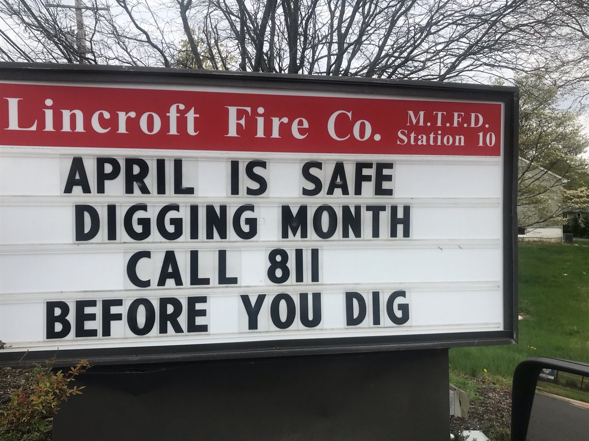 NJNaturalGas's tweet photo. Thank you to #NJfirefighters in #tomsrivernj, #lincroftnj and #ptpleasantbeach for sending us their digital reminders about calling 8-1-1! Snap a photo of your sign, send it to or tag us on your Facebook page before April 30. Complete rules: https://t.co/oeke9vX5Bb. #digsafely https://t.co/OpdHOIE5n2