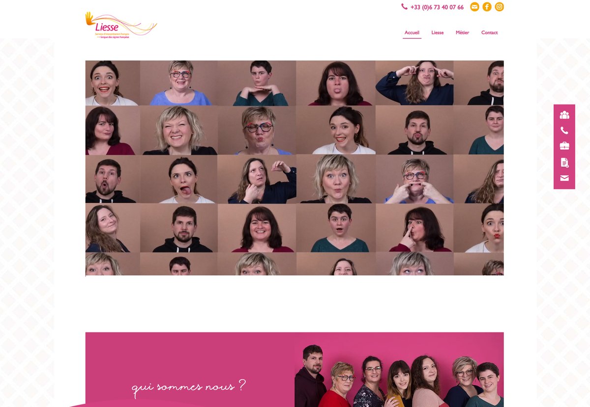 Leplusduweb's tweet image. Nouvelle réalisation #siteinternet #surmesure chez Le Plus Du Web.

Nous avons eu le plaisir d'accompagner cette SCOP composée d'interprètes en langue des signes dynamiques et super efficaces.

Merci à Emilie Ozouf, @marinevarlan et à leur équipe de la SCOP LIESSE