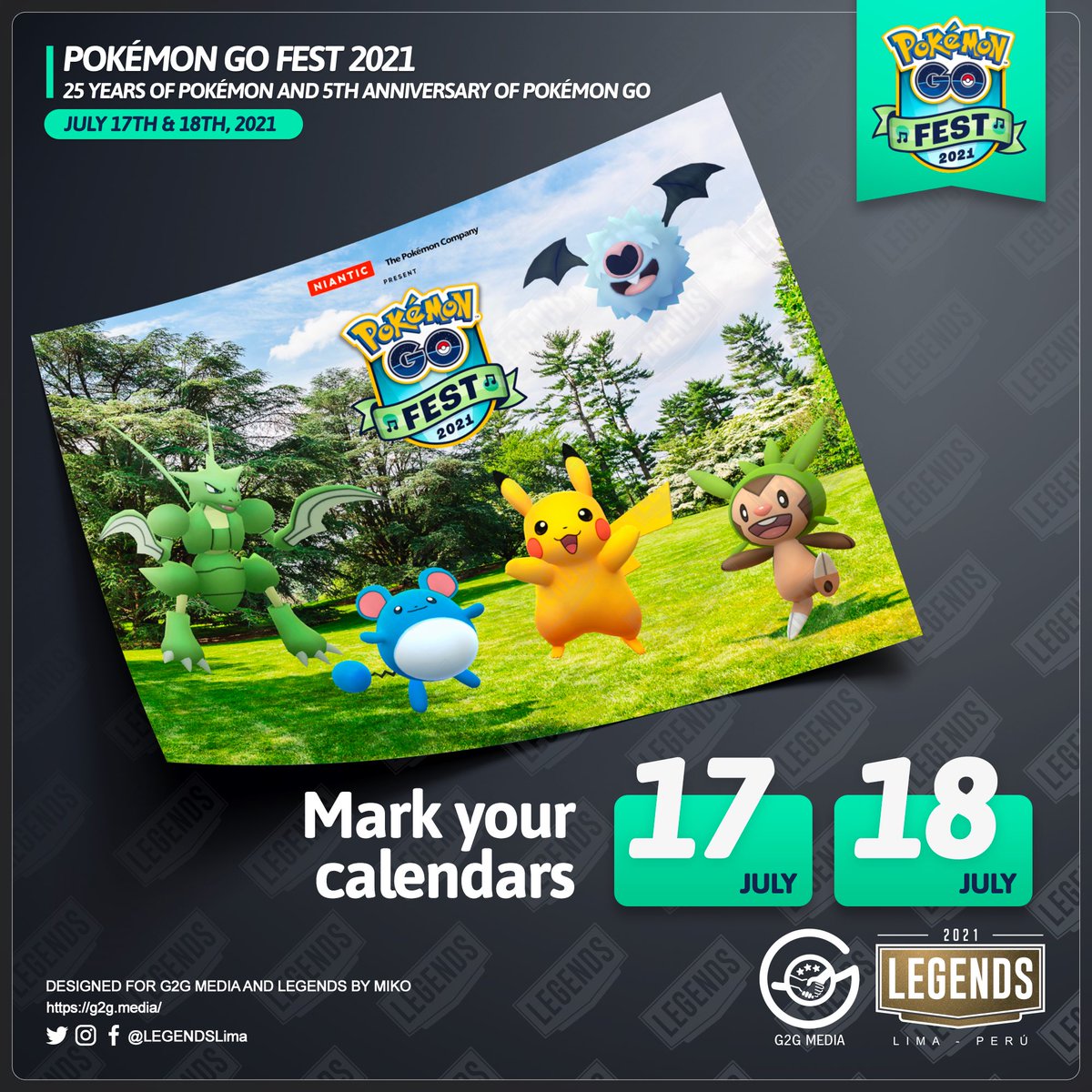 G2gmedia Niantic Has Just Announced The Dates For Pokemon Go Fest 21 Mark Your Calendars As It Will Be A 2 Day Global Event On July 17 18 Full Event