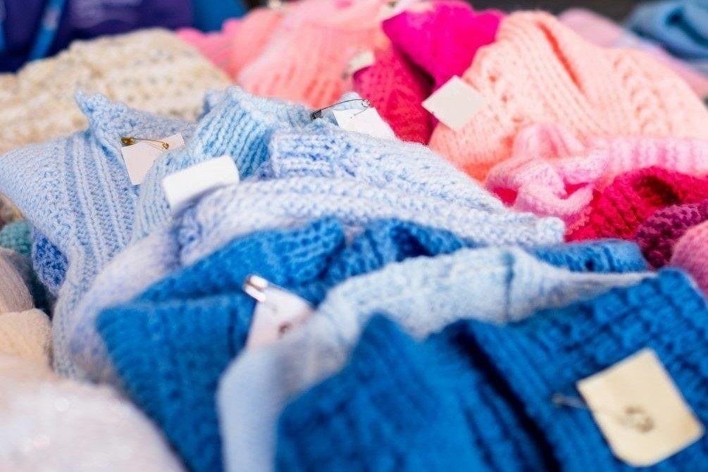 We're grateful for the knitted baby items we've received, but we now have more than we can store! Sadly, if our knitting is not kept in a sterile location we can’t use them, so we kindly ask that you don't send any further donations - we'd hate for your hard work to go to waste!