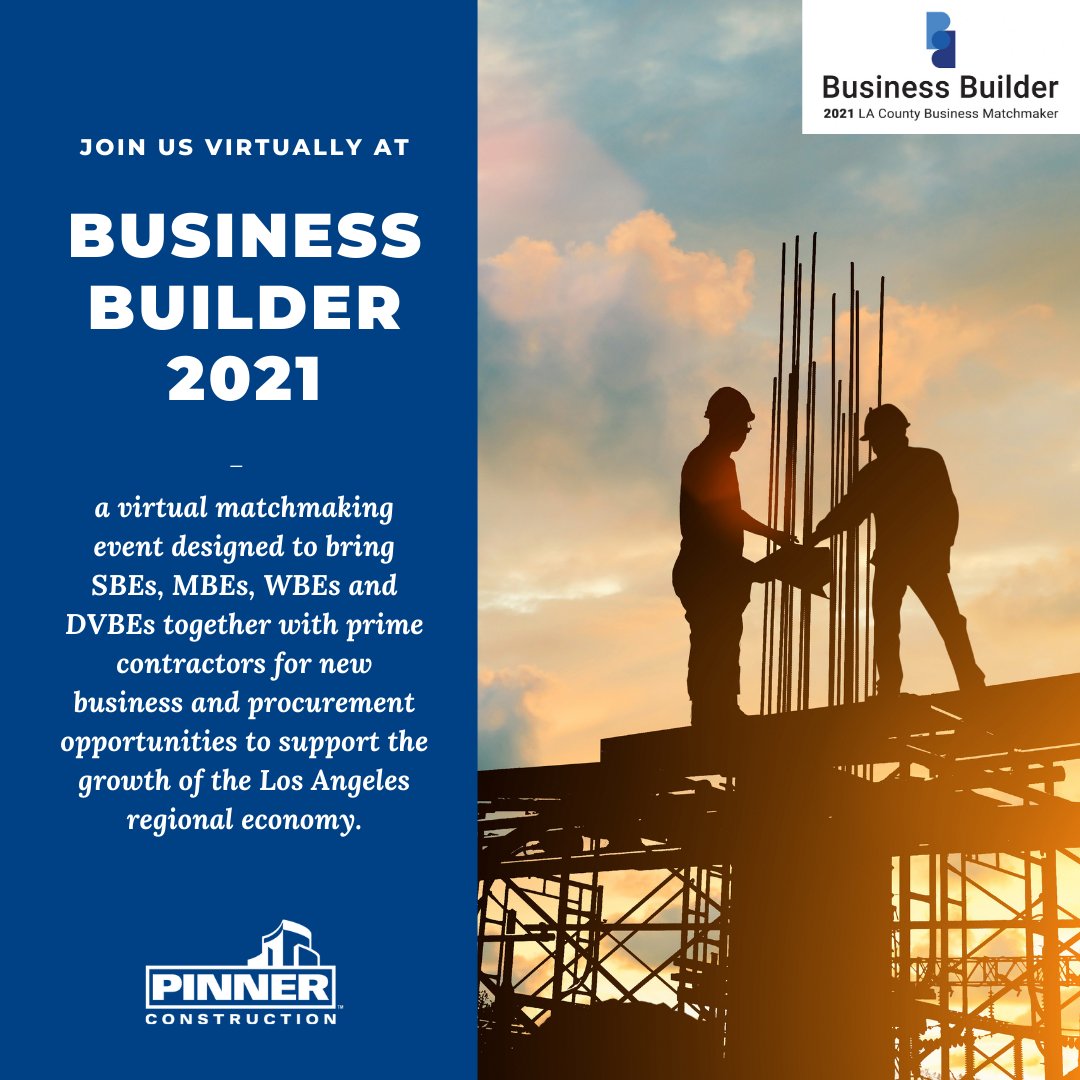 PinnerBuild's tweet image. Pinner is thrilled to be sponsoring the Business Builder virtual event tomorrow! Register and come check out our booth in the virtual Exhibit Hall! ow.ly/Te8c50EyhtK
#businessbuilder2021 #construction #primecontractor #losangelescounty #virtualbooth #virtualevent