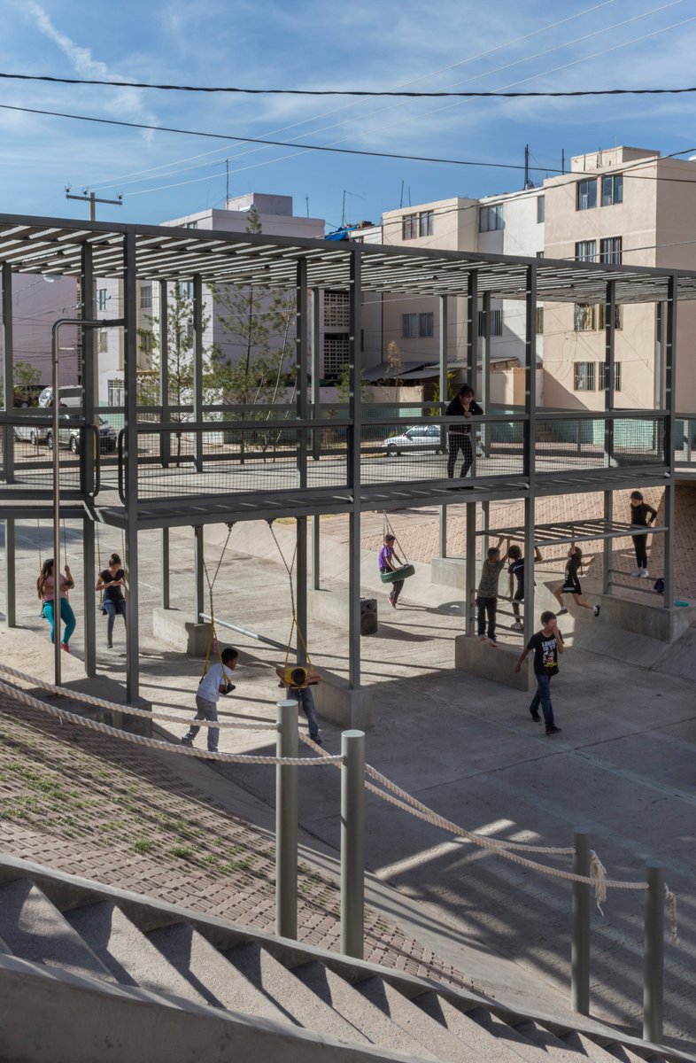 UrbanAge_'s tweet photo. "Unclaimed urban spaces can be transformed into inclusive ones, rich in function and diversity. Becoming places of resilience, despite the surrounding violence" - @rozanamontiel 

Fresnillo Playground #Mexico. Photo credit: Sandra Pereznieto. 

#UrbanAgeDebates https://t.co/UwzxjXA96e