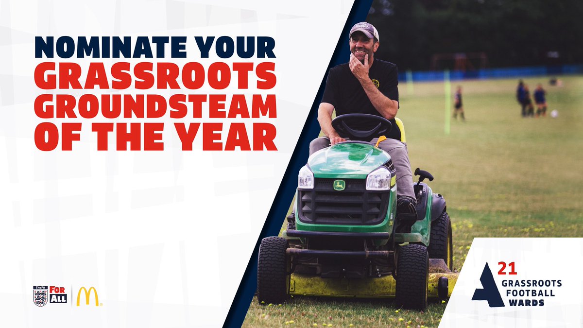 🦸‍♀️ NOMINATE TODAY 🦸 👍 Help us recognise our #grassrootsheroes 💻 Nominate your Grassroots Grounds Team of the Year for this year's @FA and @McDonaldsUK Grassroots Football Awards! For all categories and to nominate please visit 👇 thefa.com/get-involved/g…