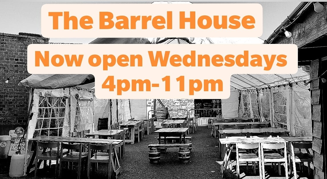 Due to popular demand from our amazing customers, we are now opening Wednesdays! Book now!

🚨 We have also made the decision to stop walk ins from 7pm. This is to give our customers who have booked tables fantastic customer service that they are used too from The Barrel House