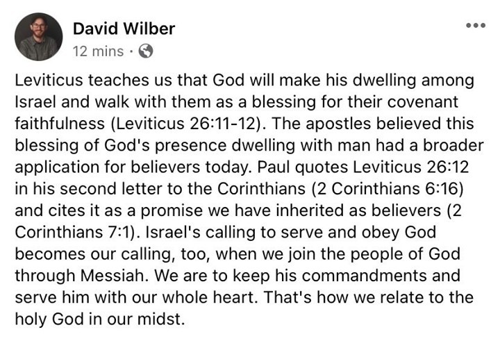 DavidWilberBlog's tweet image. Leviticus is as relevant today as ever before.