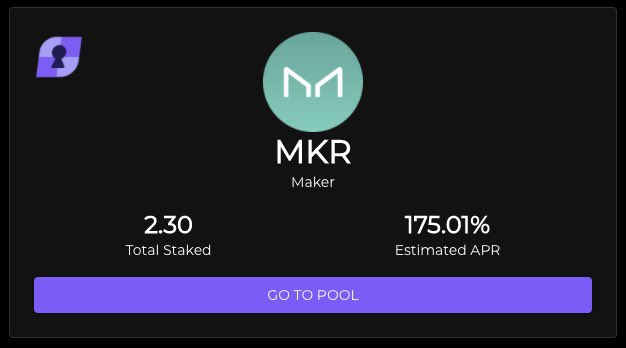 BitProphit (@bitprophit) on Twitter photo <a href="/MakerDAO/">Maker is now Sky</a> $MKR has an absolutely insane #staking APR on #AnyStake right now. Where else are you going to stake your MKR to earn 175% APR?? π€π€― @DefiatOfficial also allows you to stake other #ERC20 on the platform $LINK $SUHI $QNT $GRT $ZERO $UOS $UNI $XFT $MIR $CHART $KINE $DAI <a href="/MakerDAO/">Maker is now Sky</a> $MKR has an absolutely insane #staking APR on #AnyStake right now. Where else are you going to stake your MKR to earn 175% APR?? π€π€― @DefiatOfficial also allows you to stake other #ERC20 on the platform $LINK $SUHI $QNT $GRT $ZERO $UOS $UNI $XFT $MIR $CHART $KINE $DAI